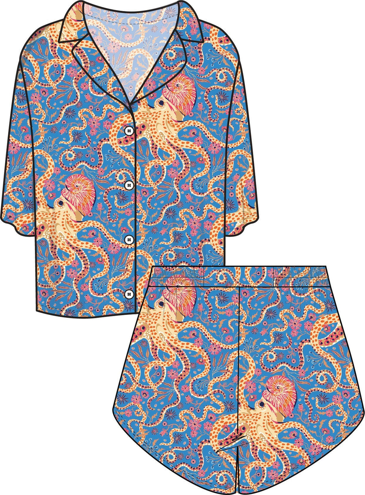 Octopus Isle - Eco Satin Sweet Dreams Set - Ocean Eyes