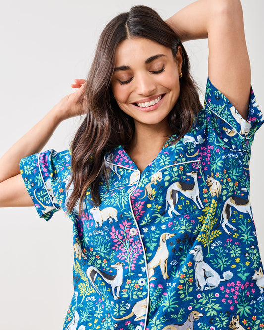 Must Love Dogs - Short PJ Set - Indigo