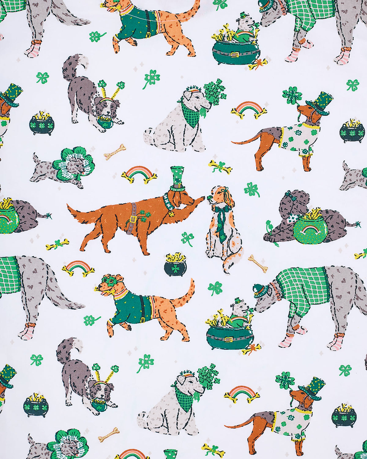 Lucky Paws - Petite Long PJ Set - Irish Cream