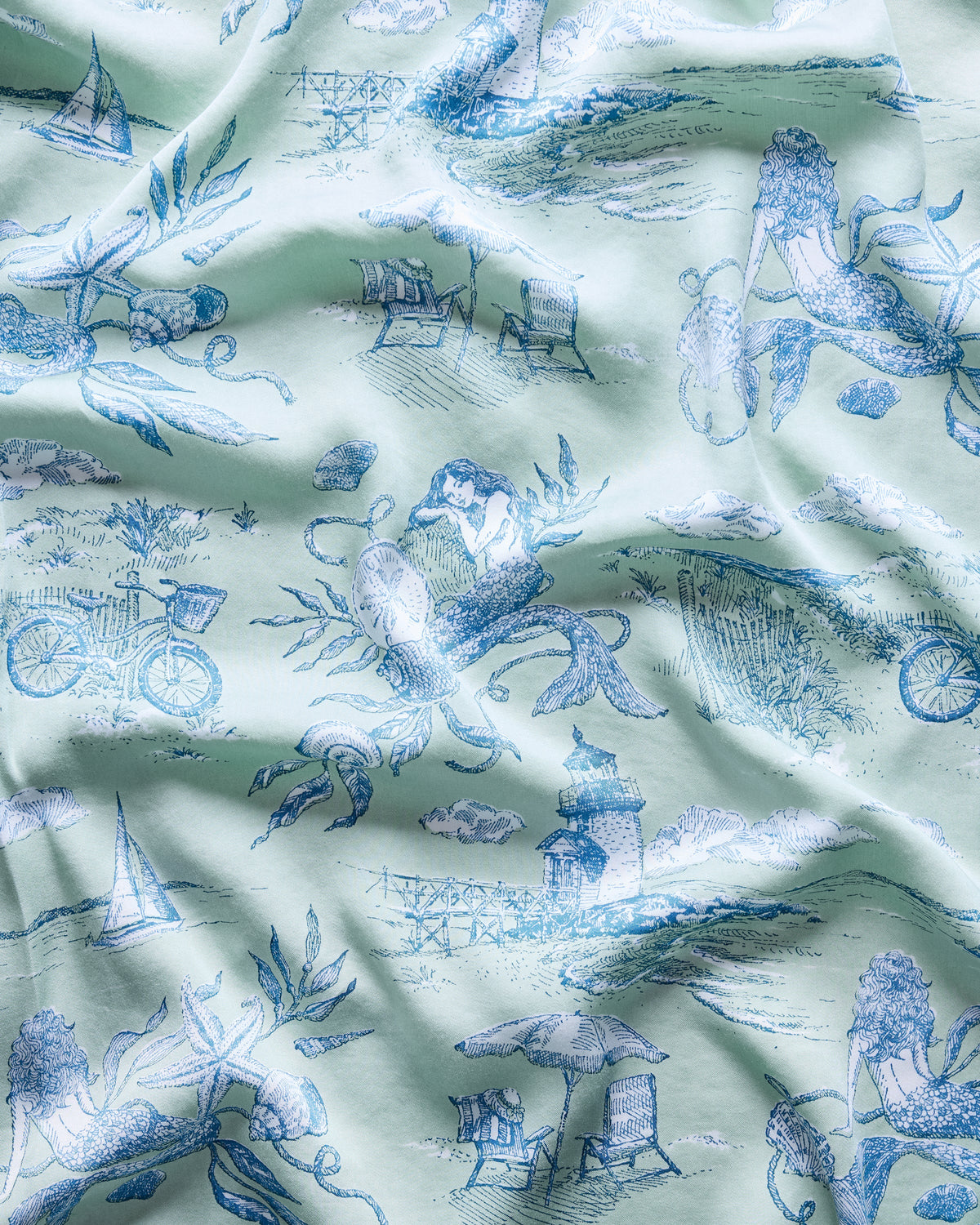 Mermaid Toile - Tall Eco Satin Wildest Dreams Set - Seafoam