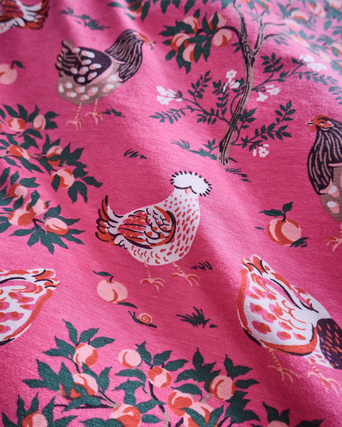 Hen House - Organic Cotton Modal Knit Short PJ Set - Rose Pop