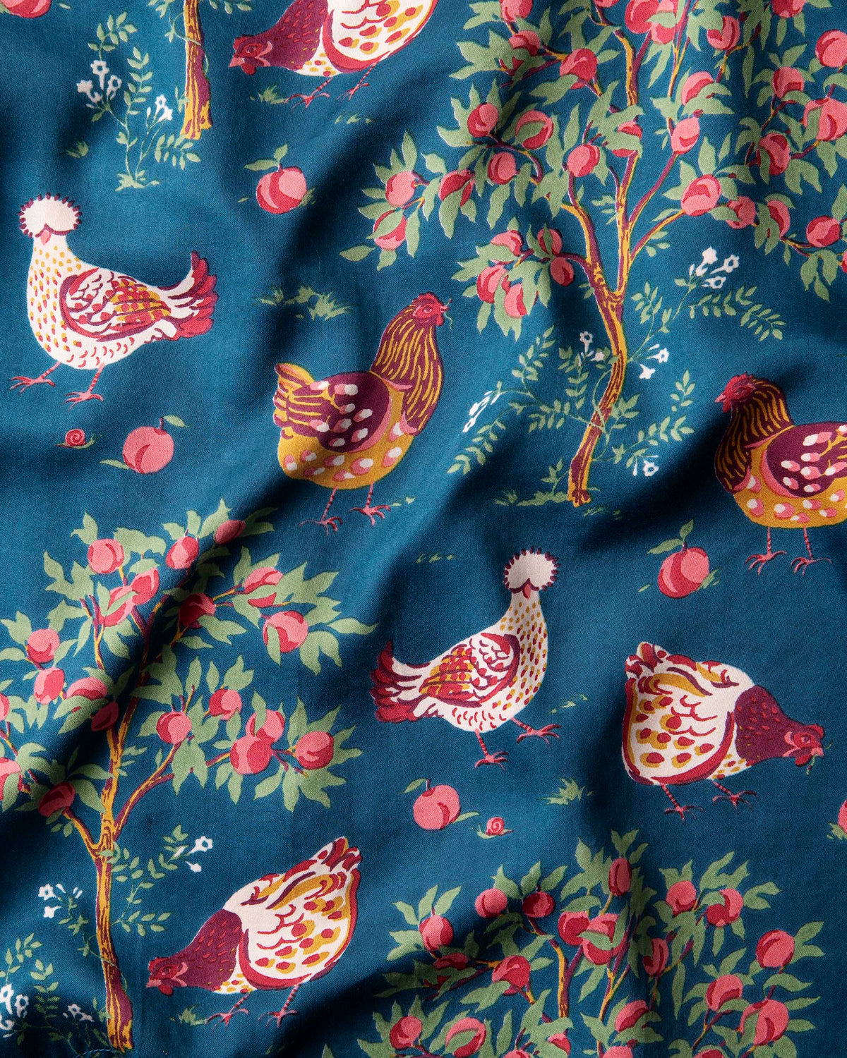 Hen House - Eco Satin Glam Mini Robe - Navy