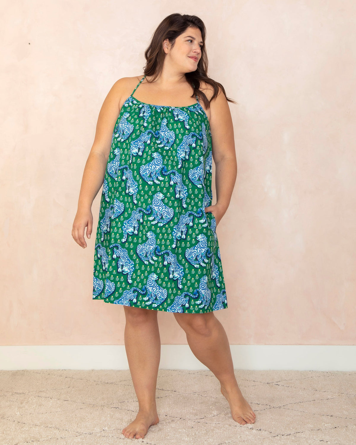 Tiger Queen - Cami Nightgown - Jade