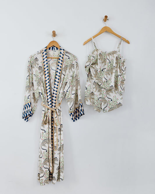 Bagheera - Eco Satin Robe & Getting Ready Set Bundle - Wedding Cake