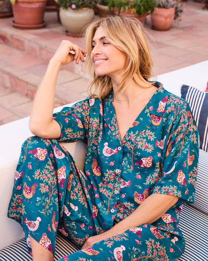 Hen House - Petite Eco Satin Wildest Dreams Set - Navy