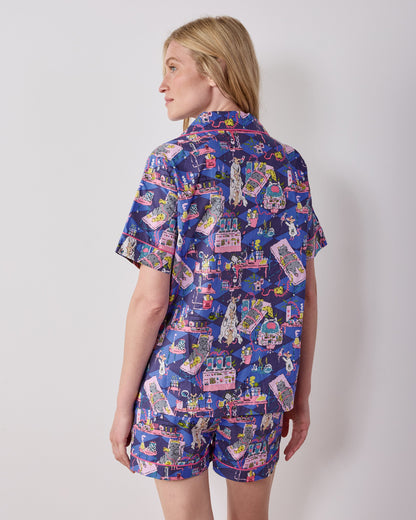 It's Alive - Short PJ Set - Checkered Sapphire