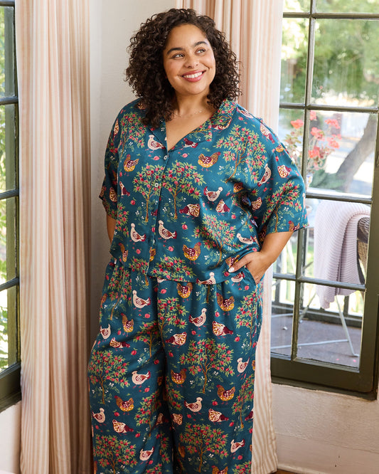 Hen House - Petite Eco Satin Wildest Dreams Set - Navy
