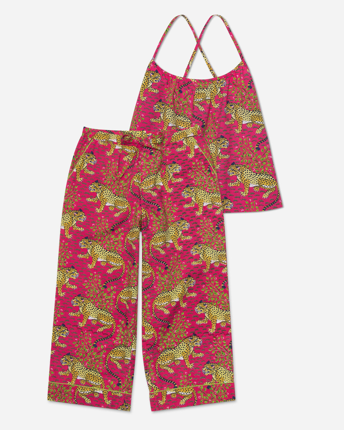 Bagheera - Cami Cropped Set - Hot Pink