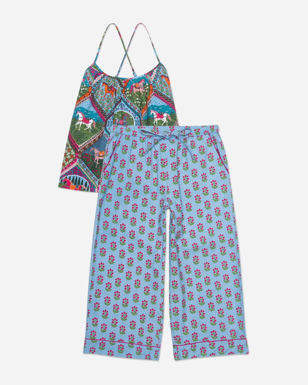 High Horse - Cami Cropped Set - Blush Denim