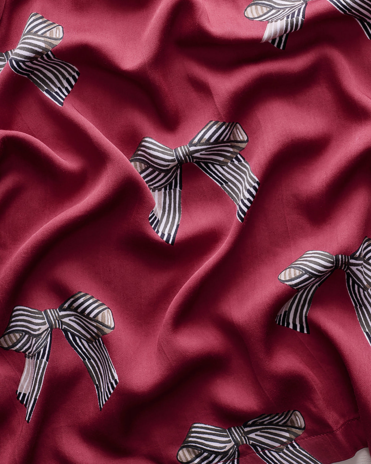 Bows - Eco Satin Chic to Sleep Nightie - Wine