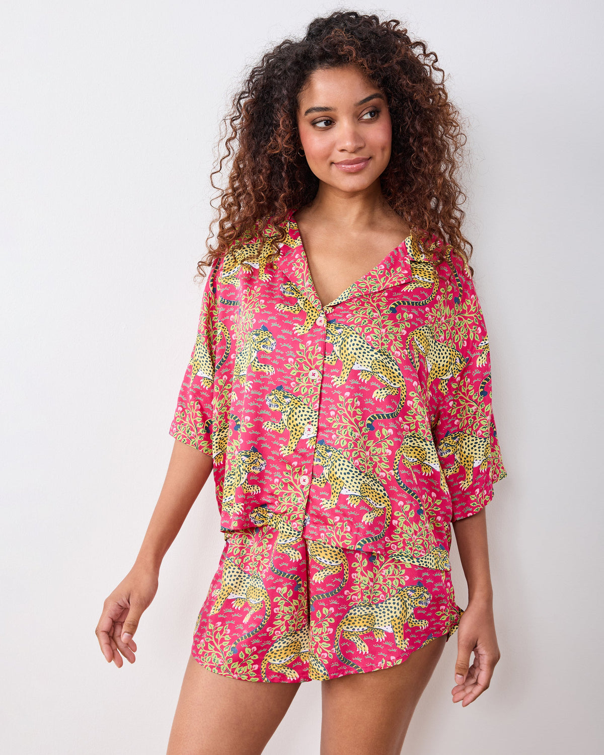 Bagheera - Eco Satin Sweet Dreams Set - Hot Pink