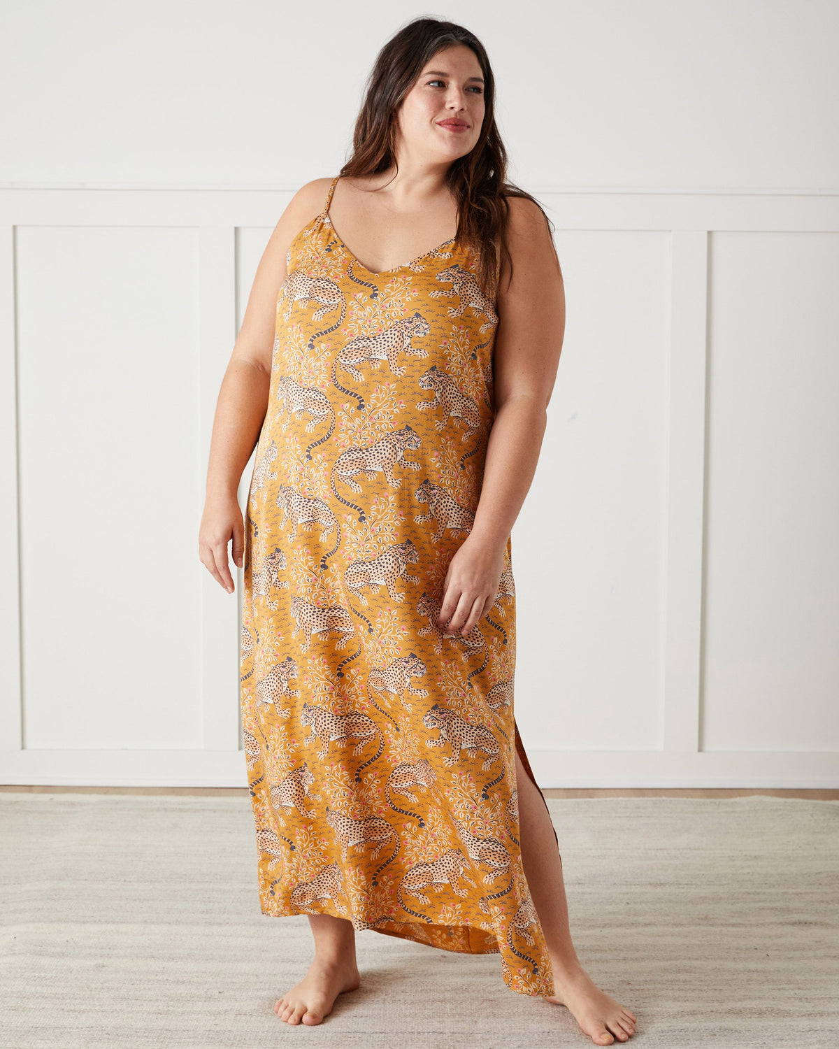 Bagheera - Eco Satin Chic to Sleep Nightie - Tobacco
