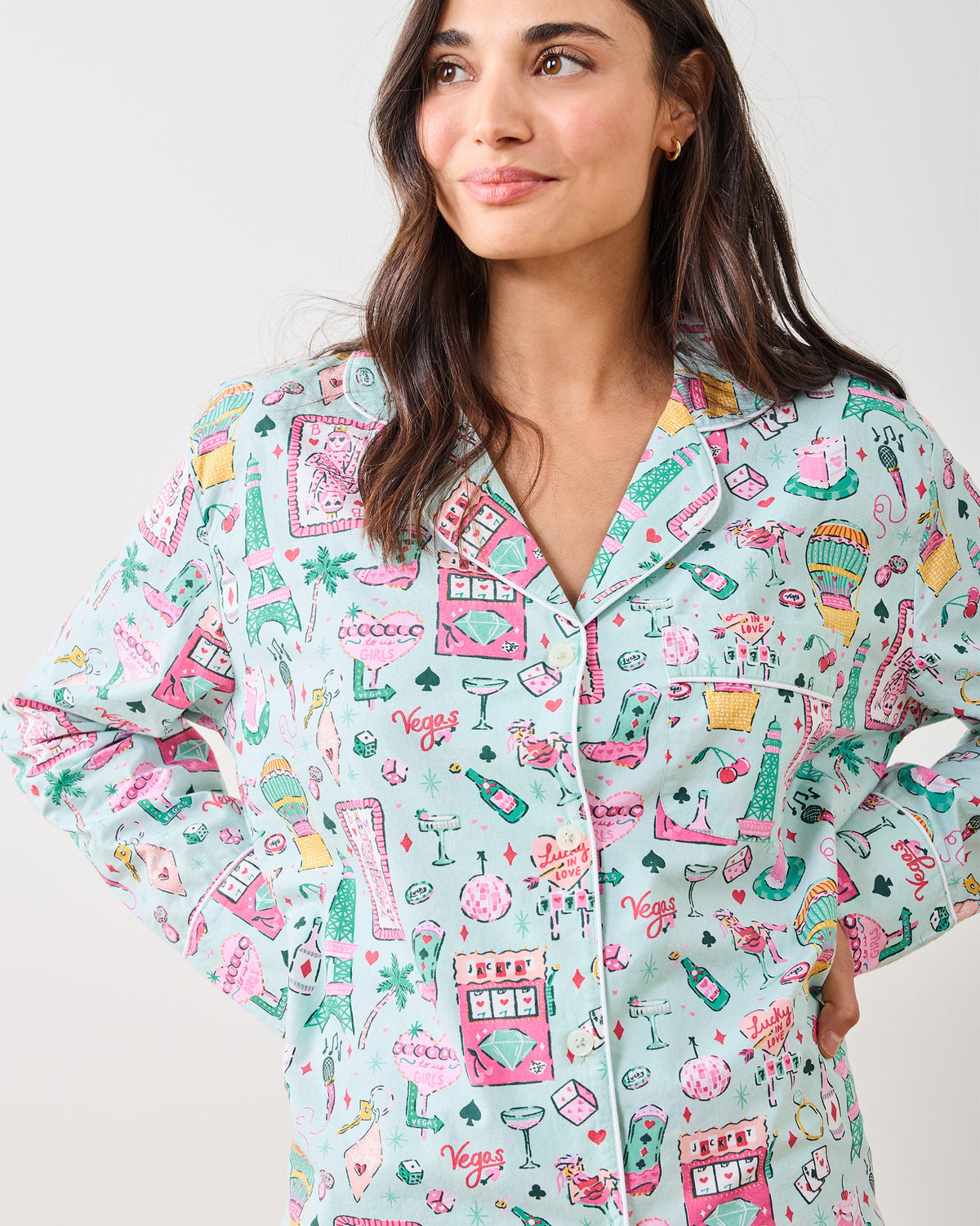 Viva Las Vegas - Petite Long PJ Set - MInt