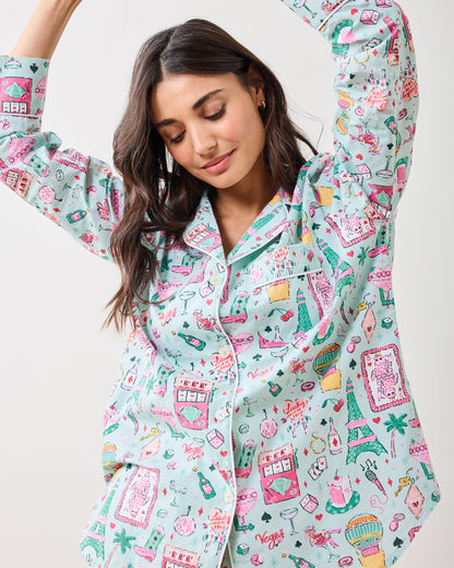 Viva Las Vegas - Petite Long PJ Set - MInt