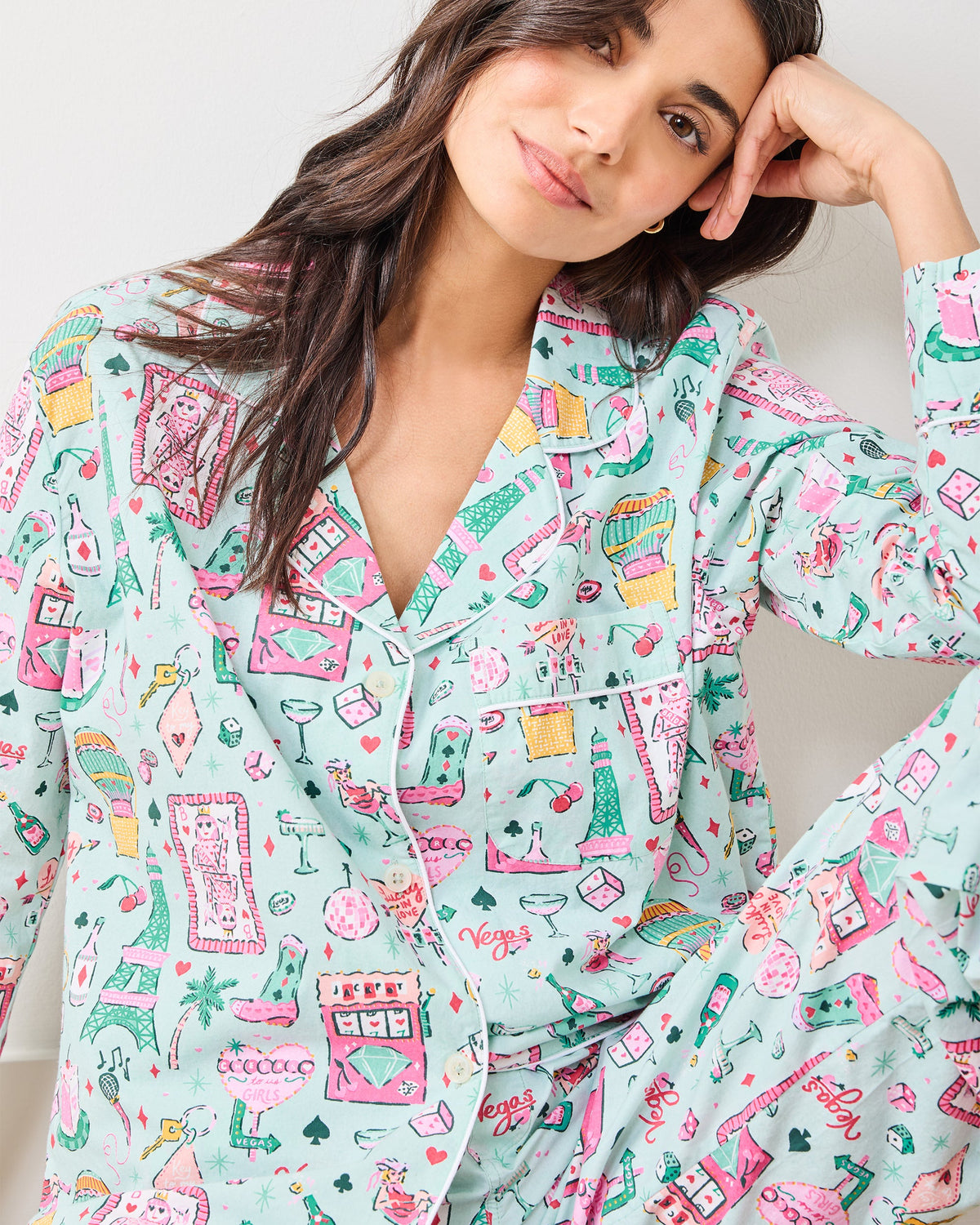 Viva Las Vegas - Petite Long PJ Set - MInt