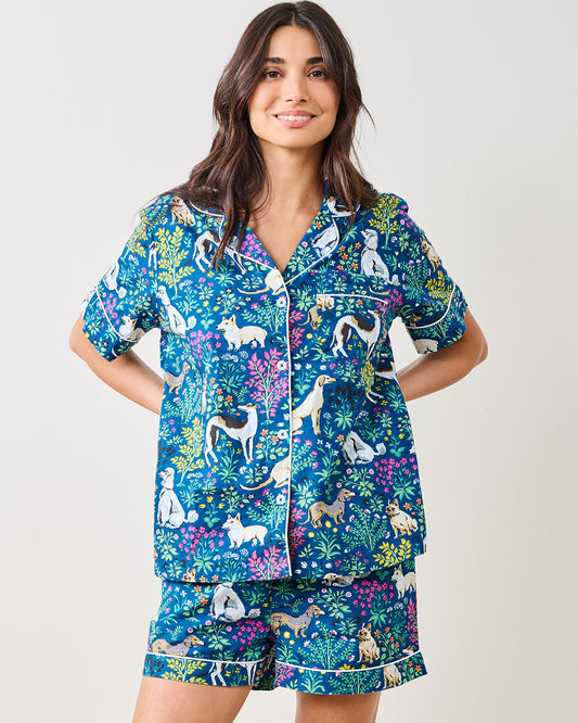 Must Love Dogs - Short PJ Set - Indigo
