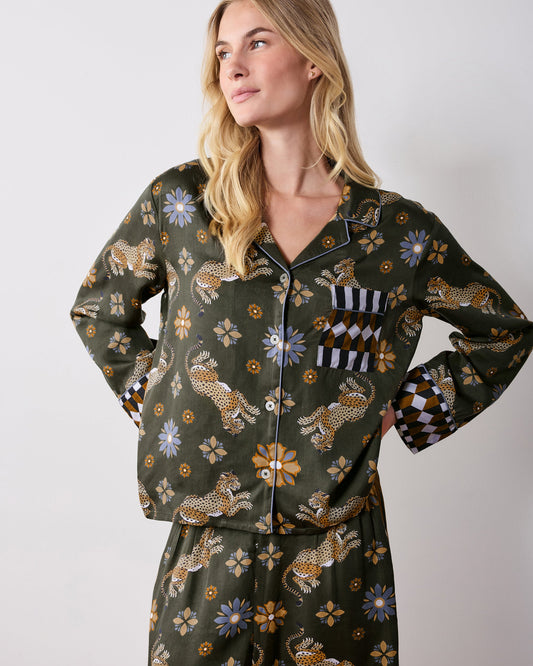 Bagheera Kaleidoscope - Petite Eco Satin Rittenhouse Set - Olive