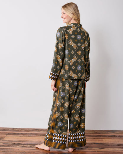 Bagheera Kaleidoscope - Eco Satin Rittenhouse Set - Olive