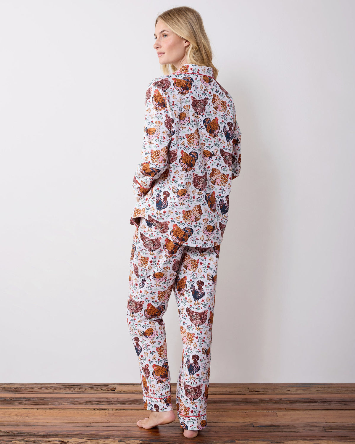Must Love Chickens - Long PJ Set - Cloud