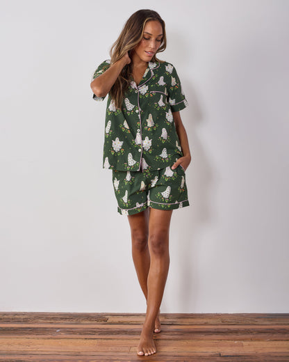 Gardening Ghosts - Short PJ Set - Overgrown Moss
