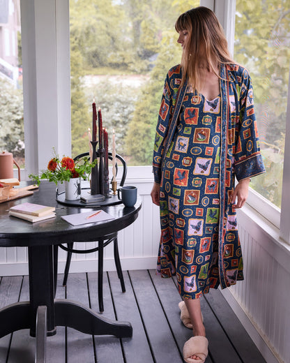 Midnight Gallery - Eco Satin Chic to Sleep Nightie - Night Sky