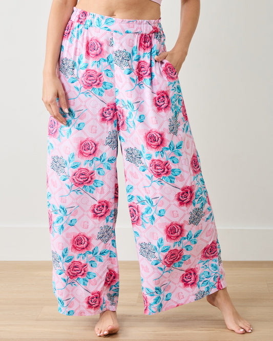 Glinda's Garden - Eco Satin Pant - Popular Pink