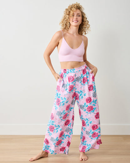 Glinda's Garden - Eco Satin Pant - Popular Pink