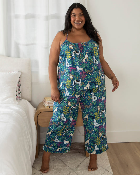 Must Love Dogs - Cami Cropped Set - Indigo