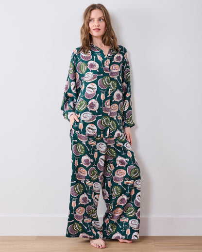 Champagne & Caviar - Petite Eco Satin Stevie Set - Peacock Feather