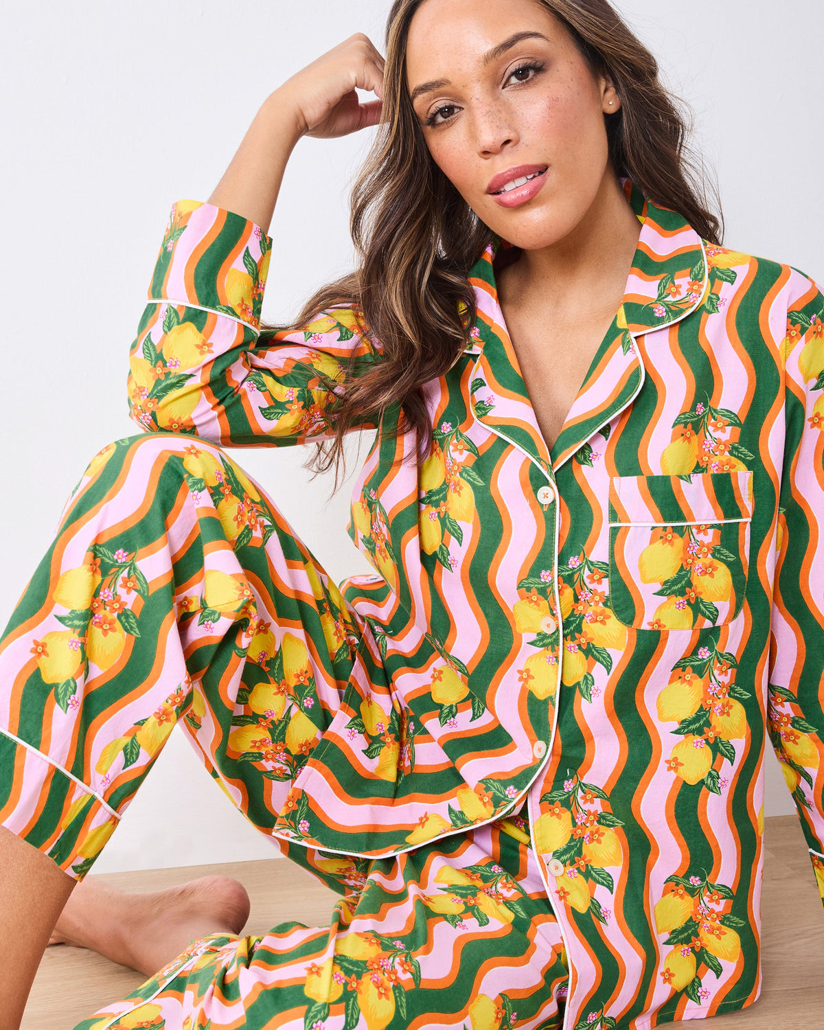 Lemon Twist - Tall Long PJ Set - Limoncello