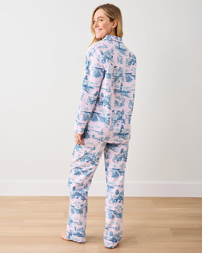 Mermaid Toile - Long PJ Set - Blush