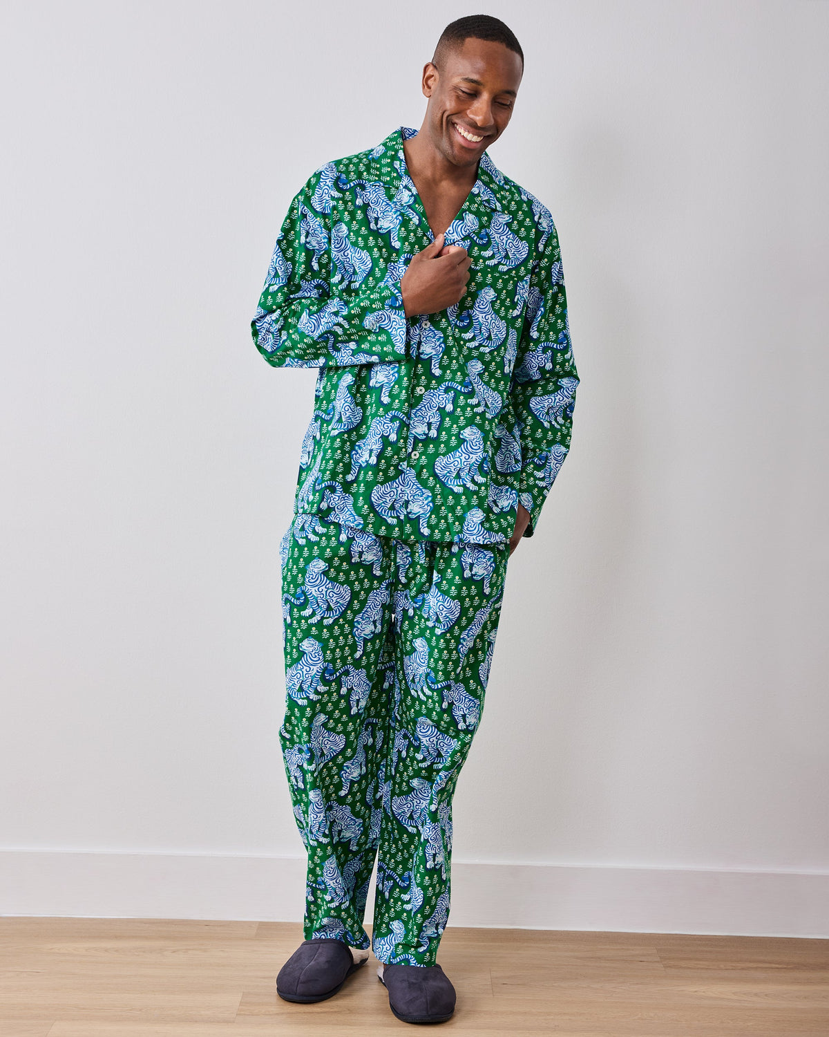 Tiger Queen - Men’s Long PJ Set - Jade