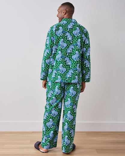 Tiger Queen - Men’s Long PJ Set - Jade