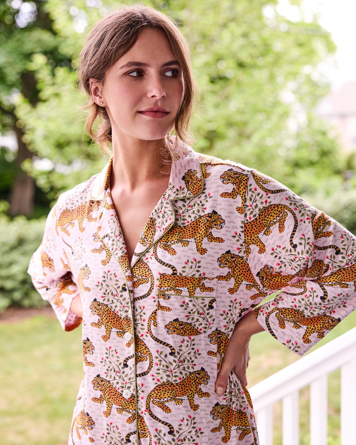 Bagheera - Organic Pima Modal Knit Sleep Shirt - Blush