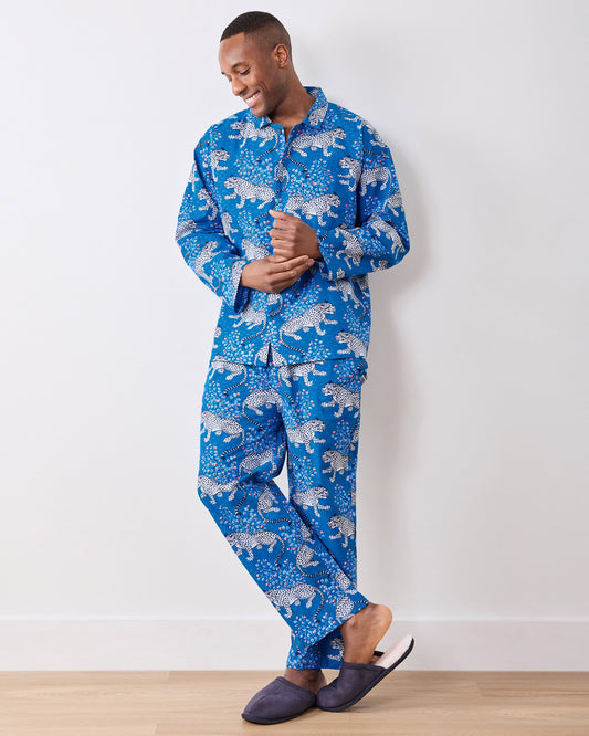 Bagheera - Men’s Long PJ Set - Indigo