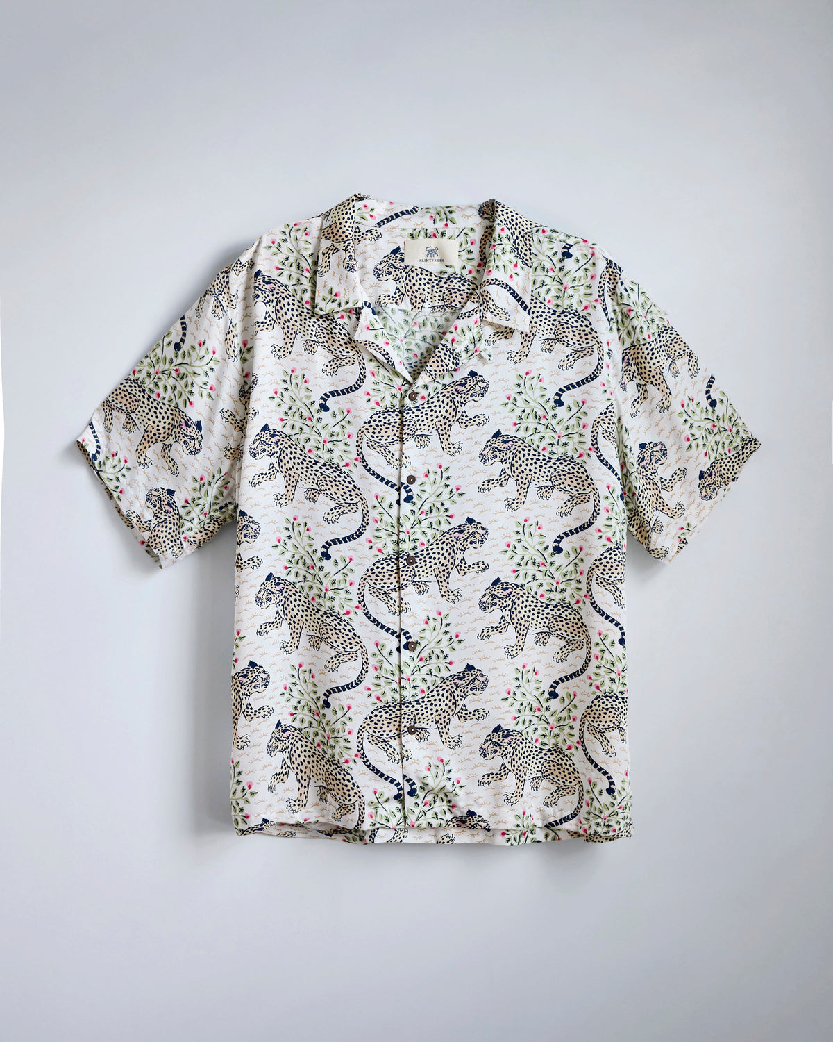 Bagheera - Eco Satin Vacation Camp Shirt - Wedding Cake