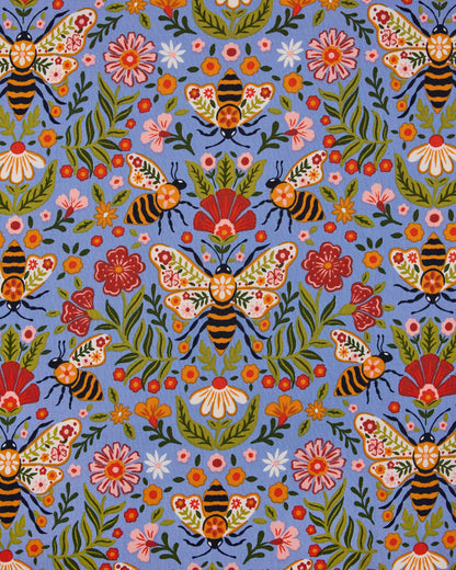 Bee Tapestry - Getting Ready Robe - Delphinium Blue