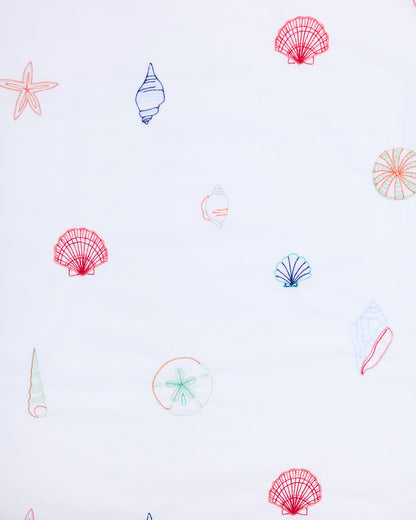 Embroidered Shells - Reese Boxer Set - Coastal Cloud