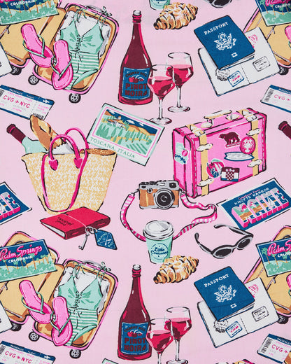Emotional Baggage - Short PJ Set - Happy Place Pink