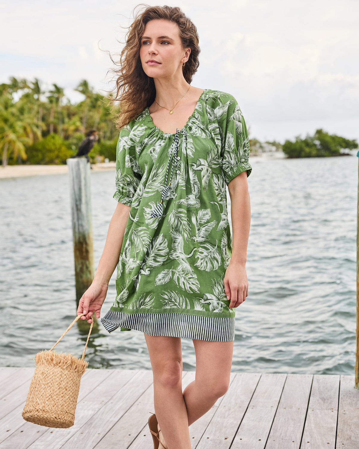 Heron Landing - Annie Dress - Olive Grove