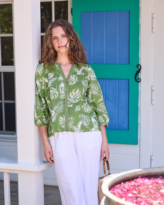 Heron Landing - Frankie Blouse - Olive Grove