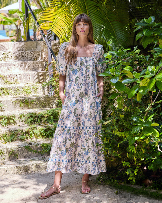 Saltwater Serenity - Collins Dress - Sand