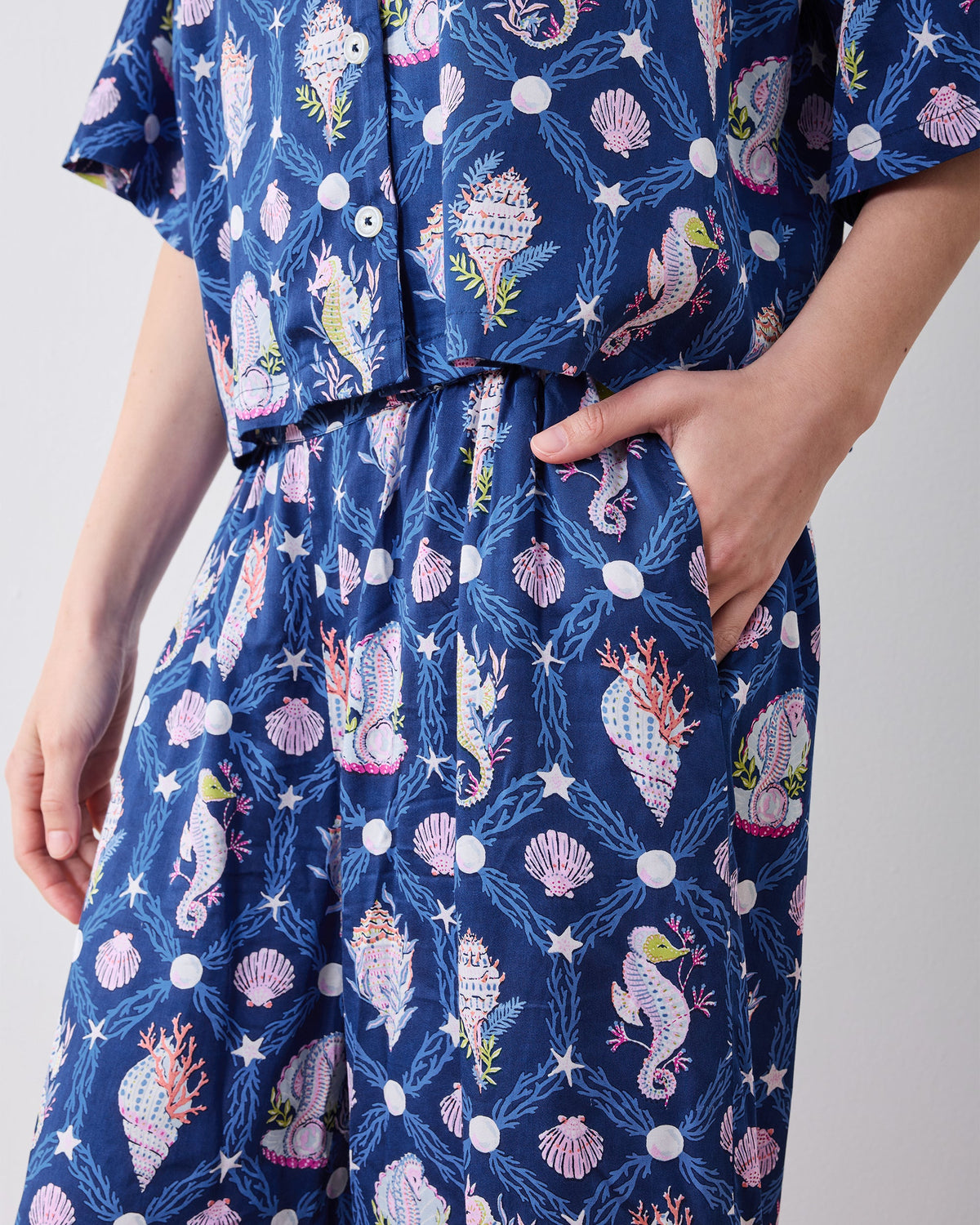 Underwater Enchantment - Tall Eco Satin Wildest Dreams Set - Navy