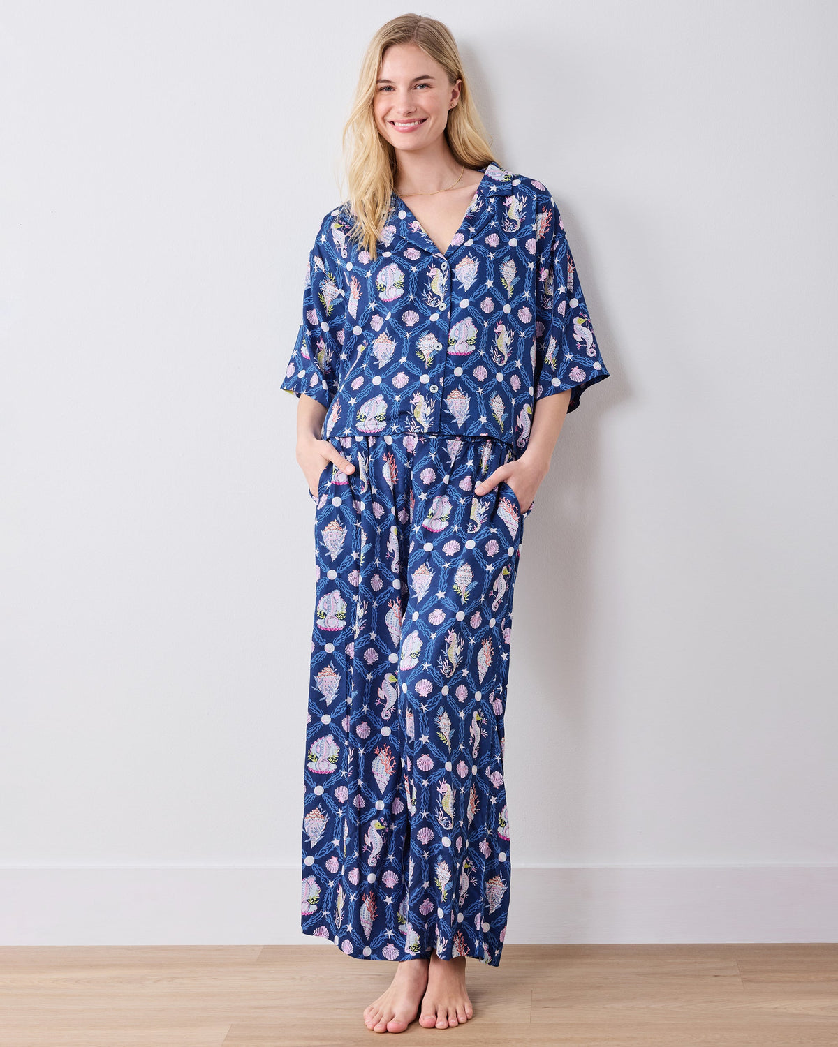Underwater Enchantment - Tall Eco Satin Wildest Dreams Set - Navy