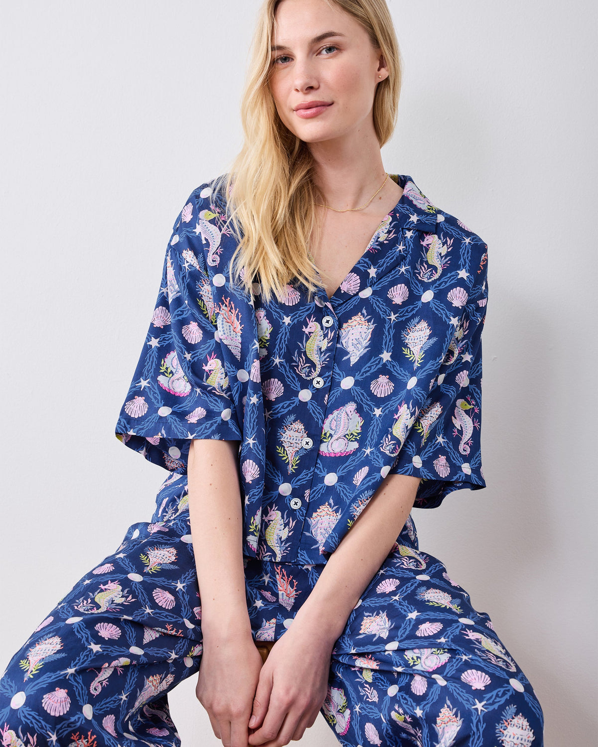 Underwater Enchantment - Tall Eco Satin Wildest Dreams Set - Navy
