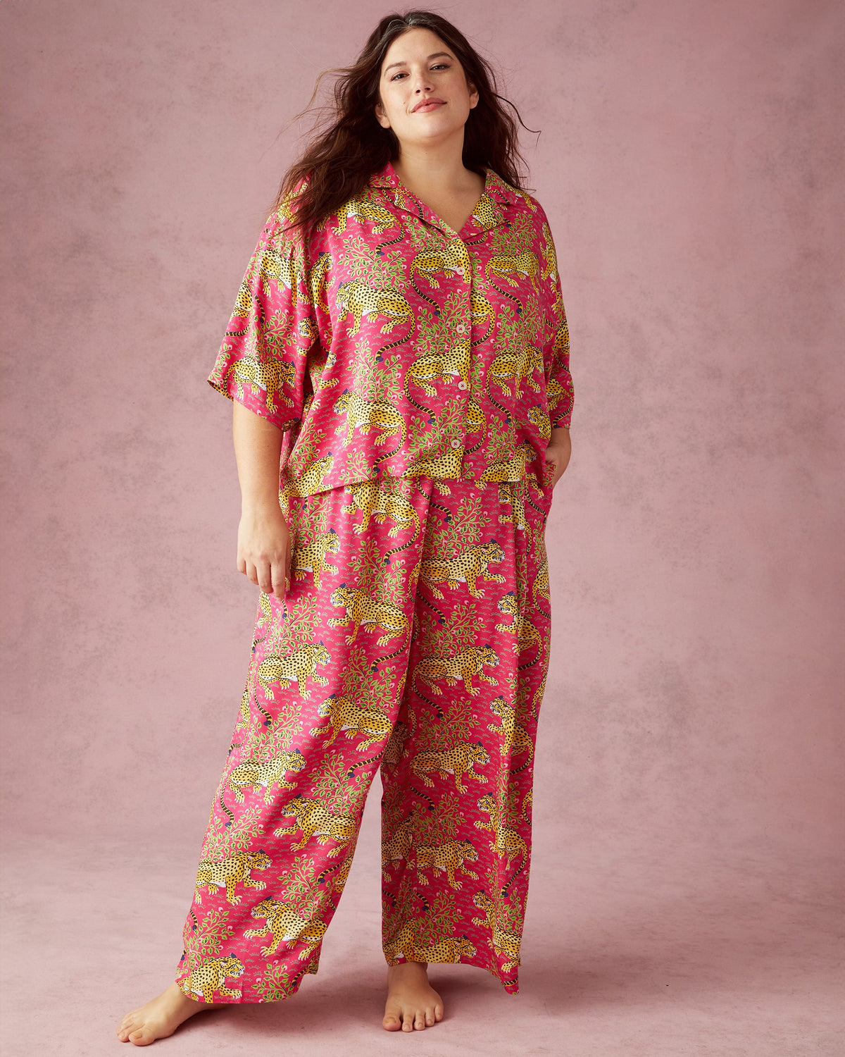 Bagheera - Tall Eco Satin Wildest Dreams Set - Hot Pink