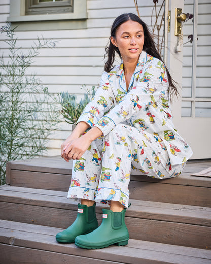 Spring Showers - Long PJ Set - Rain Cloud