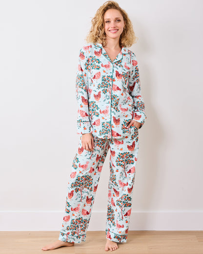 Hen House - Tall Long PJ Set - Soft Blue