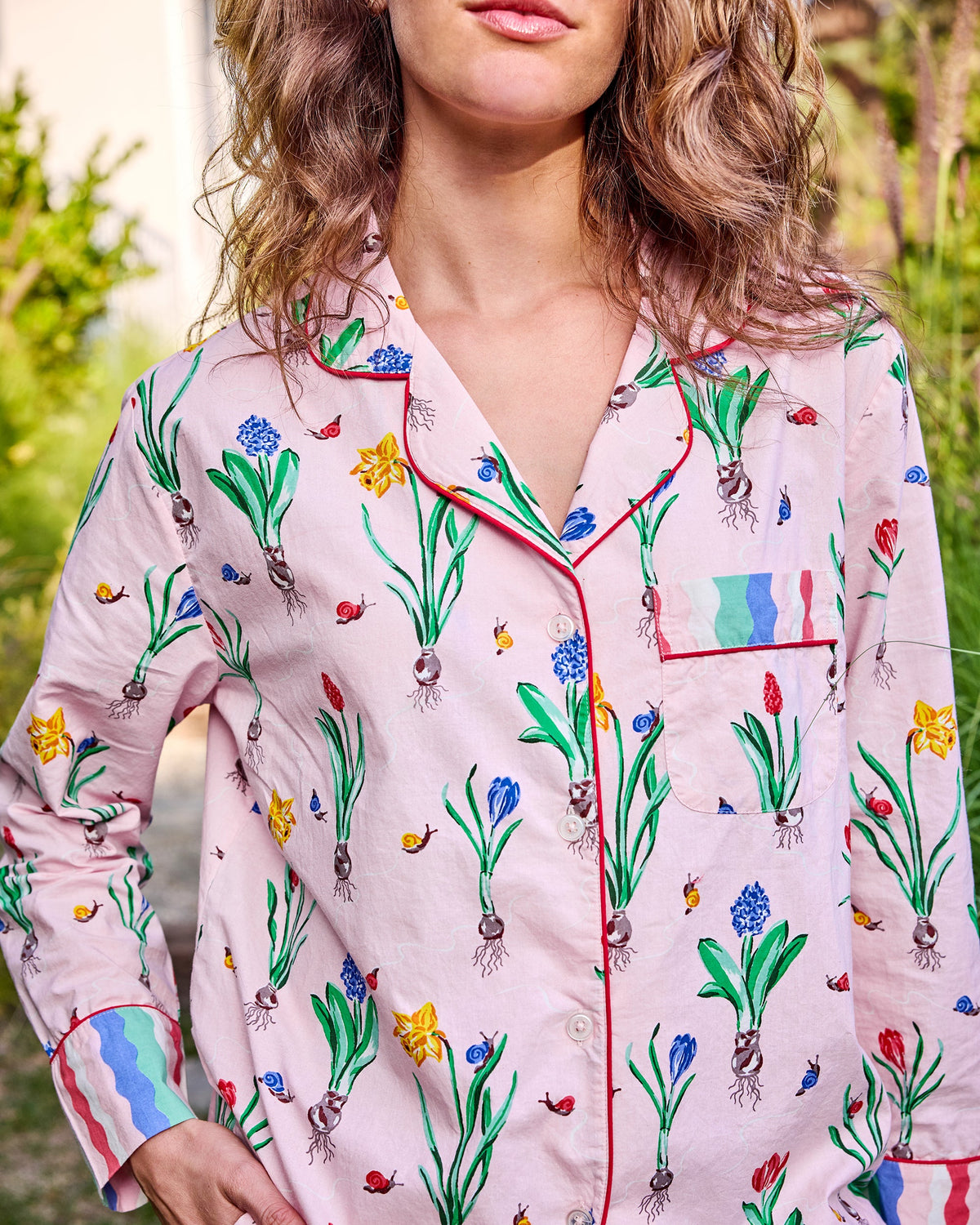 Tulip Trail - Long PJ Set - Blush