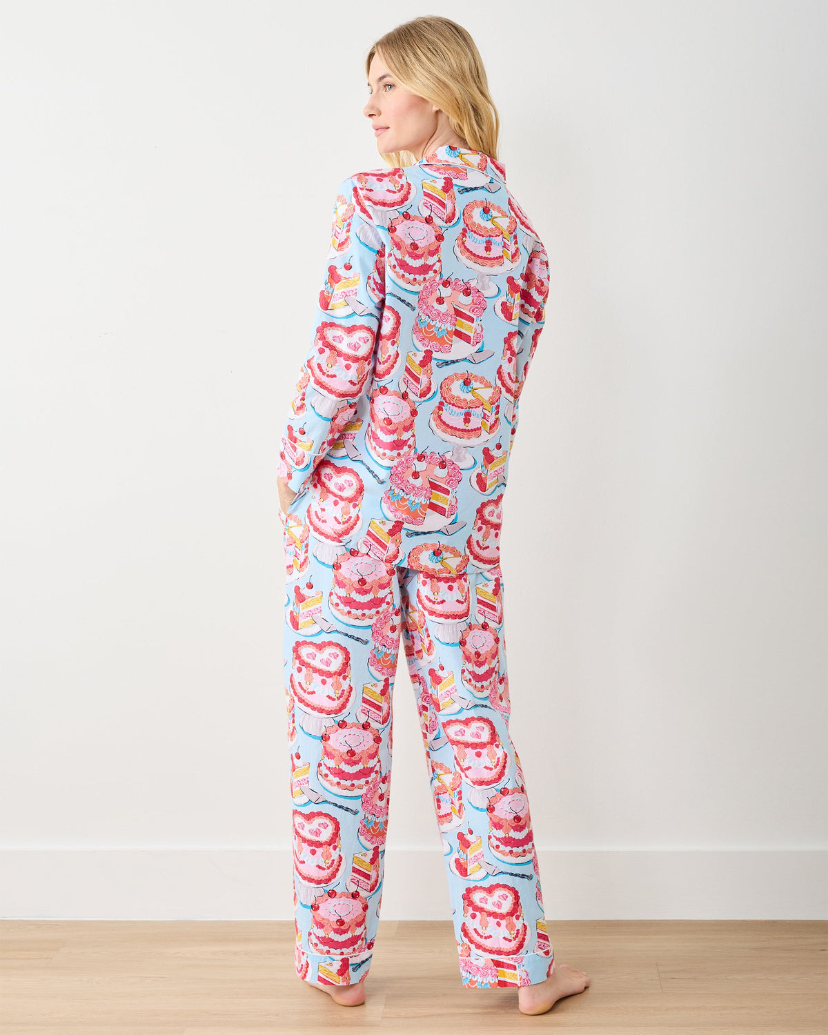 Vintage Cakes - Long PJ Set - Blue Buttercream